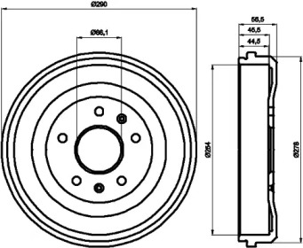 Тормозный барабан HELLA 8DT 355 300-901