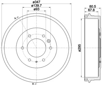 Тормозный барабан HELLA 8DT 355 301-831