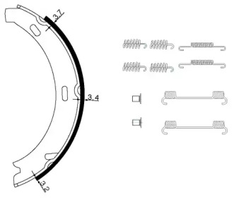 Комлект тормозных накладок HELLA 8DA 355 050-431