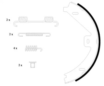 Комлект тормозных накладок HELLA 8DA 355 050-081