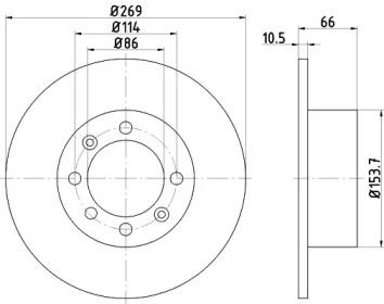 Тормозной диск HELLA 8DD 355 100-091