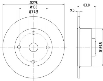 Тормозной диск HELLA 8DD 355 100-101