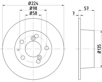 Тормозной диск HELLA 8DD 355 100-271