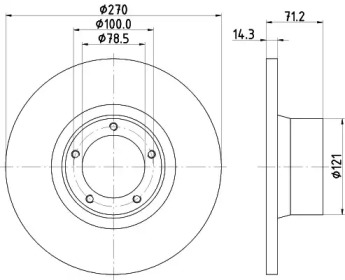 Тормозной диск HELLA 8DD 355 100-291