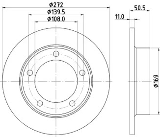 Тормозной диск HELLA 8DD 355 100-381