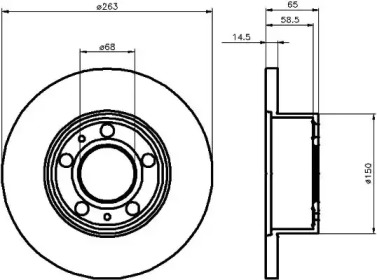 Тормозной диск HELLA 8DD 355 100-451