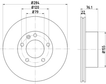 Тормозной диск HELLA 8DD 355 100-501