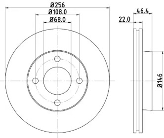 Тормозной диск HELLA 8DD 355 100-591