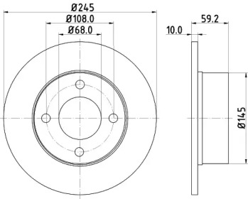 Тормозной диск HELLA 8DD 355 100-601