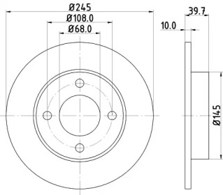 Тормозной диск HELLA 8DD 355 122-372