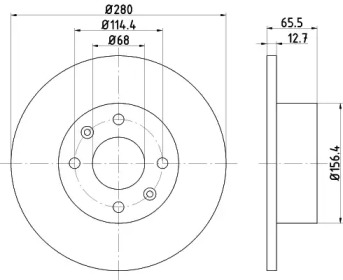 Тормозной диск HELLA 8DD 355 100-751