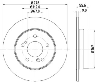 Тормозной диск HELLA 8DD 355 101-011