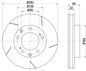 Тормозной диск HELLA 8DD 355 101-041