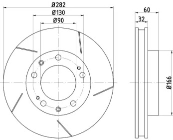 Тормозной диск HELLA 8DD 355 101-051