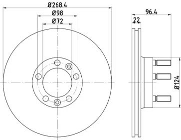 Тормозной диск HELLA 8DD 355 101-061