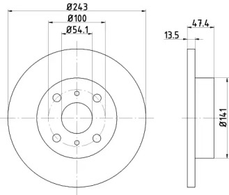 Тормозной диск HELLA 8DD 355 101-301