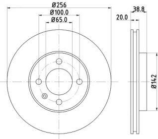 Тормозной диск HELLA 8DD 355 101-321