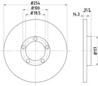 Тормозной диск HELLA 8DD 355 101-401