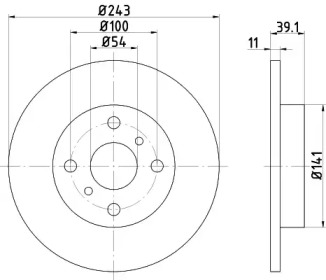 Тормозной диск HELLA 8DD 355 101-441