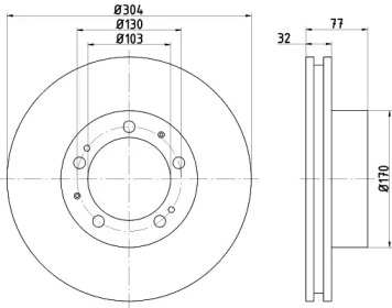 Тормозной диск HELLA 8DD 355 101-541