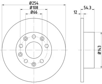 Тормозной диск HELLA 8DD 355 101-581