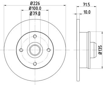 Тормозной диск HELLA 8DD 355 101-662