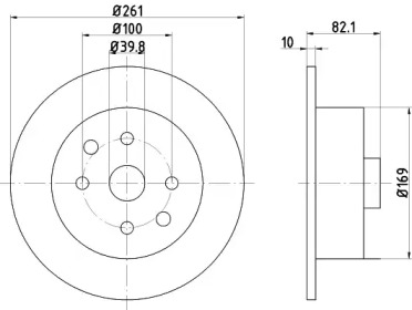 Тормозной диск HELLA 8DD 355 101-671