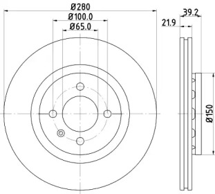 Тормозной диск HELLA 8DD 355 101-831