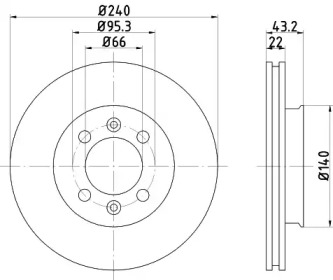 Тормозной диск HELLA 8DD 355 101-901