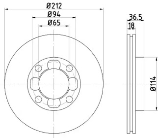 Тормозной диск HELLA 8DD 355 102-111