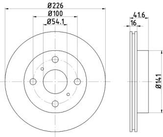 Тормозной диск HELLA 8DD 355 102-161