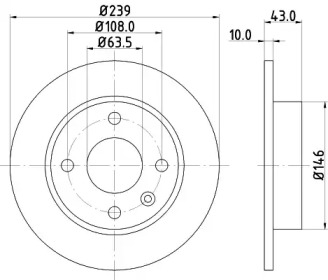 Тормозной диск HELLA 8DD 355 102-211