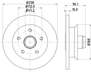 Тормозной диск HELLA 8DD 355 102-361