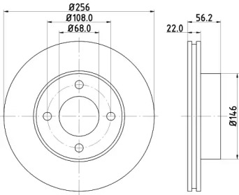 Тормозной диск HELLA 8DD 355 102-431