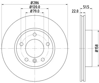 Тормозной диск HELLA 8DD 355 102-582