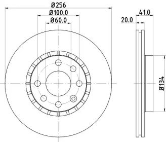 Тормозной диск HELLA 8DD 355 102-681