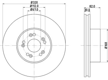 Тормозной диск HELLA 8DD 355 122-212