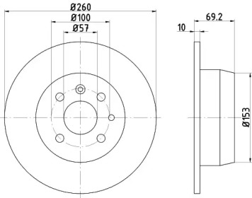 Тормозной диск HELLA 8DD 355 102-731