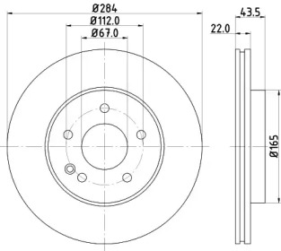 Тормозной диск HELLA 8DD 355 123-991