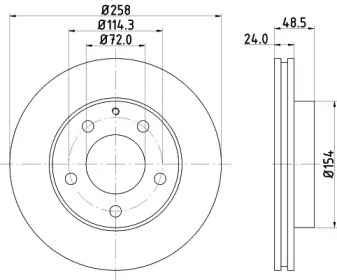 Тормозной диск HELLA 8DD 355 103-221