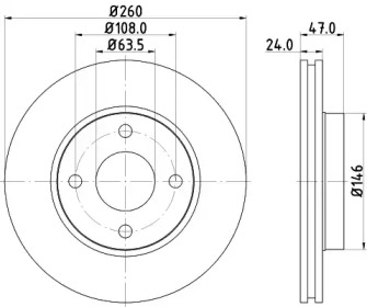 Тормозной диск HELLA 8DD 355 103-361