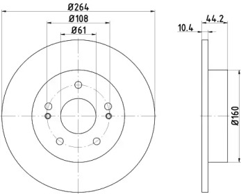 Тормозной диск HELLA 8DD 355 103-541