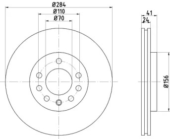 Тормозной диск HELLA 8DD 355 122-292