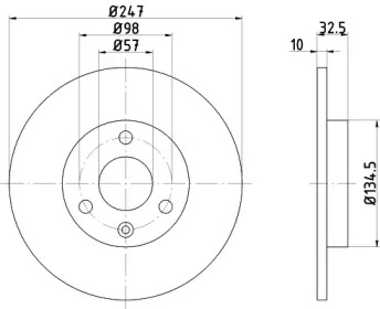 Тормозной диск HELLA 8DD 355 103-771