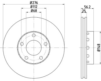 Тормозной диск HELLA 8DD 355 103-831