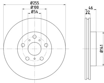 Тормозной диск HELLA 8DD 355 103-911