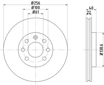 Тормозной диск HELLA 8DD 355 103-931