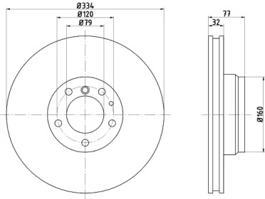 Тормозной диск HELLA 8DD 355 104-241