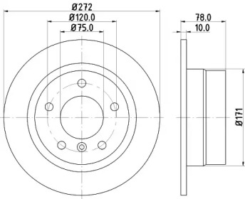 Тормозной диск HELLA 8DD 355 104-262