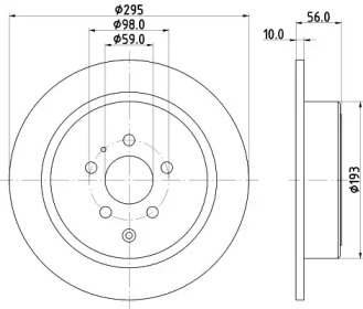 Тормозной диск HELLA 8DD 355 104-461